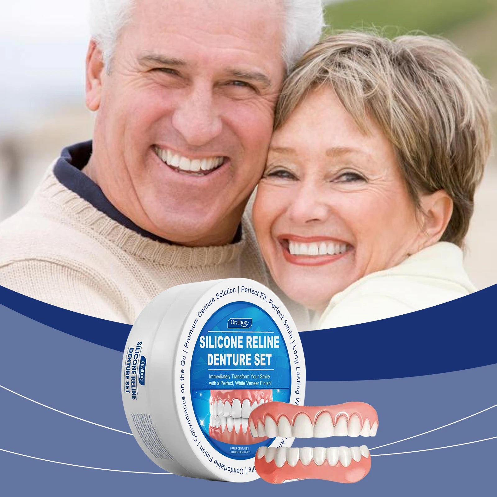 Flexible Silicone Cosmetic Denture Reline Set for Instant Smile Transformation - 12