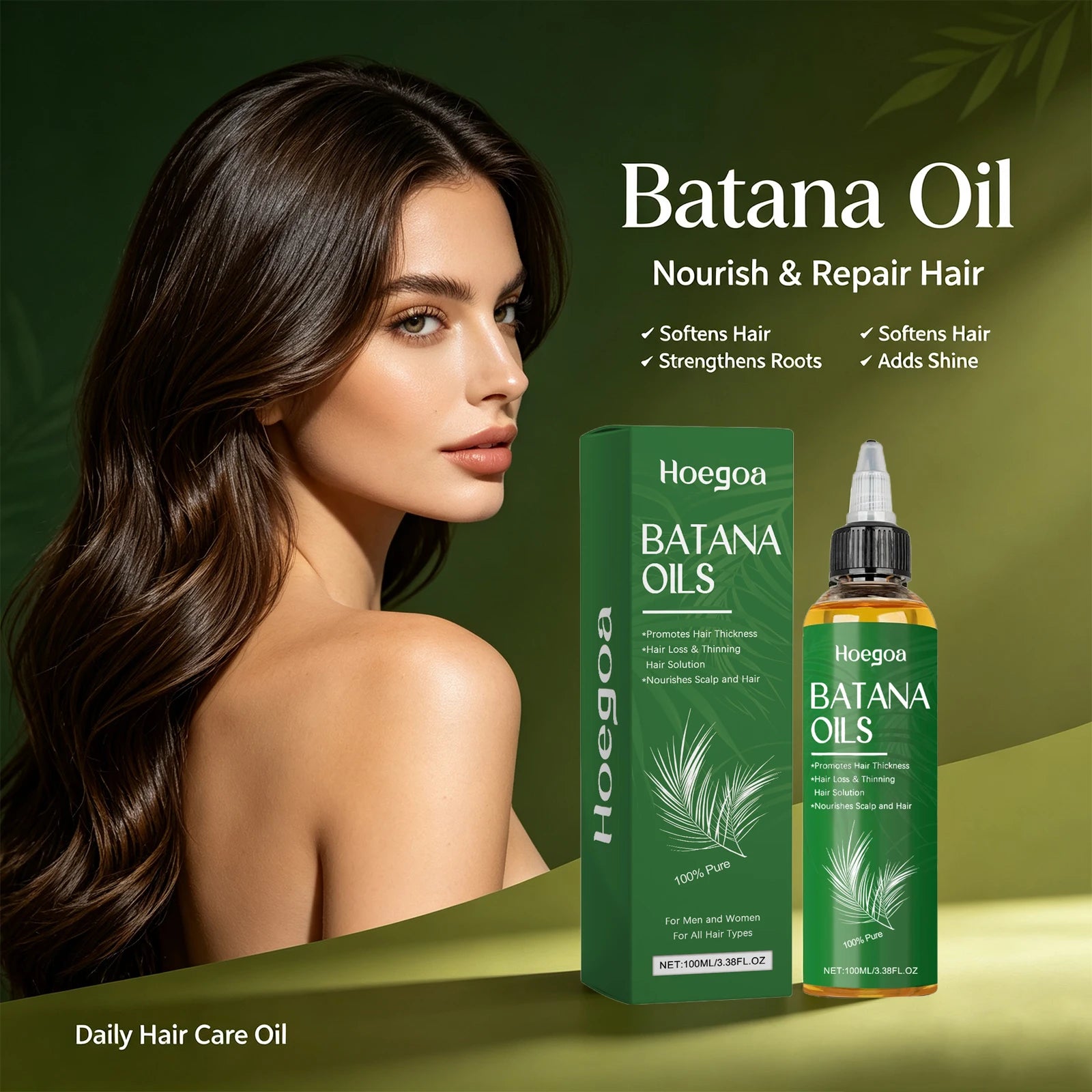 Pure Batana Oil for Hair Growth, Scalp Nourishment & Frizz Control - 3