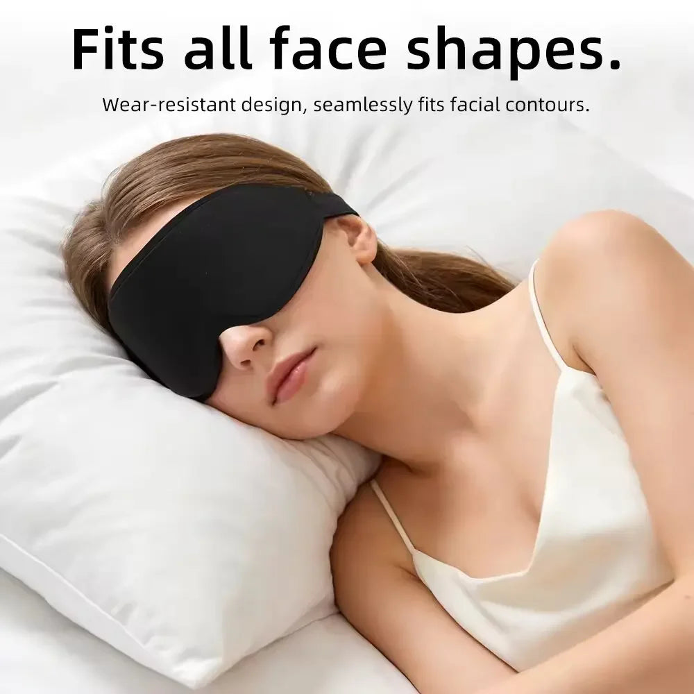 3D Memory Foam Sleep Mask with Adjustable Nose Bridge for Total Light Blockout