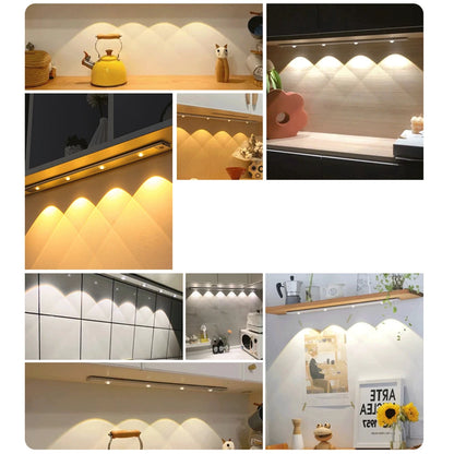 Ultra-Thin Motion Sensor LED Cabinet Light - Rechargeable Closet & Kitchen Under Counter Lamp