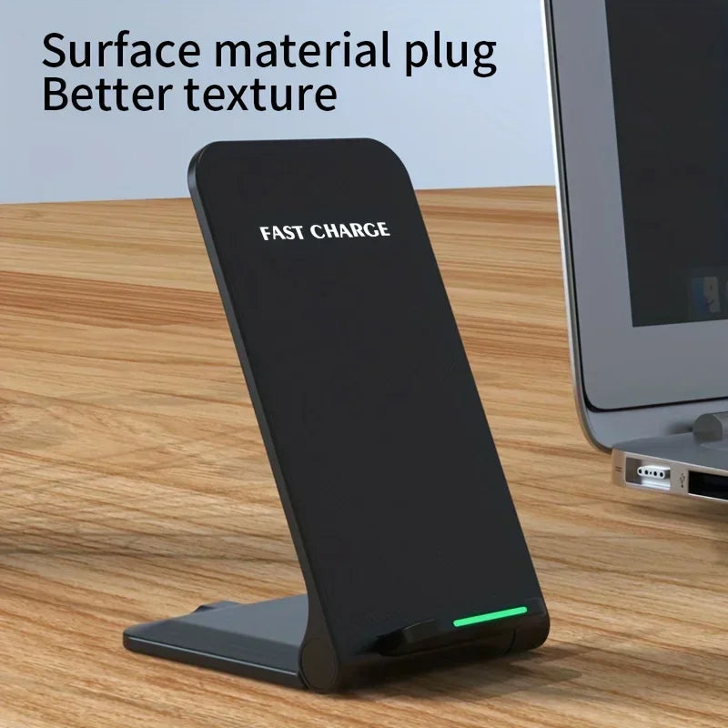 30W Foldable Fast Wireless Charger Stand for iPhone and Samsung Devices - 1