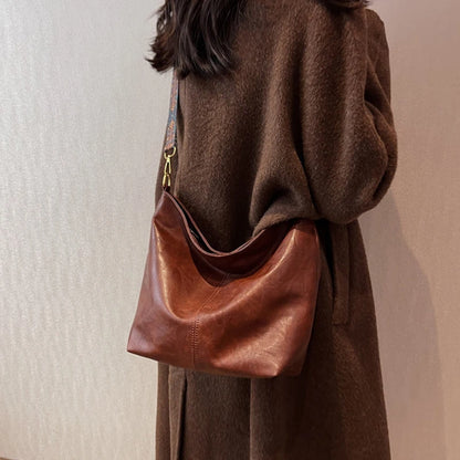 Luxury Vintage Leather Bucket Bag
