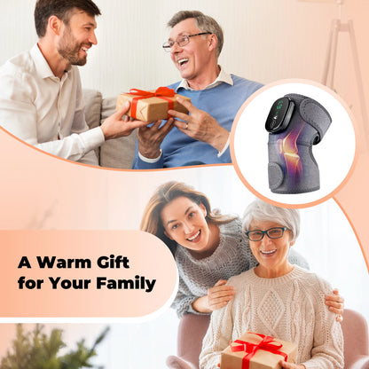 3-in-1 Heated Knee Massager with Vibration & Cordless Heating Therapy