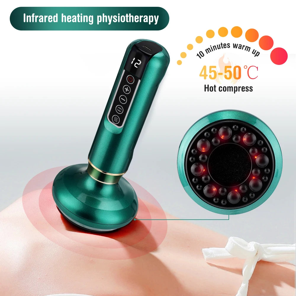 Electric Cupping & Gua Sha Massager - Adjustable Heat & Suction Therapy Device - 22
