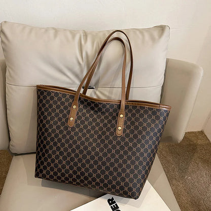 Textured Plaid Tote