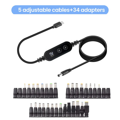 USB-C to DC Fast Charging Power Boost Cable - 5V/9V/12V/15V/20V Adapter