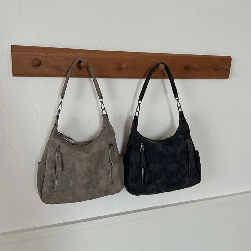 Luxury Retro Matte Shoulder Bag