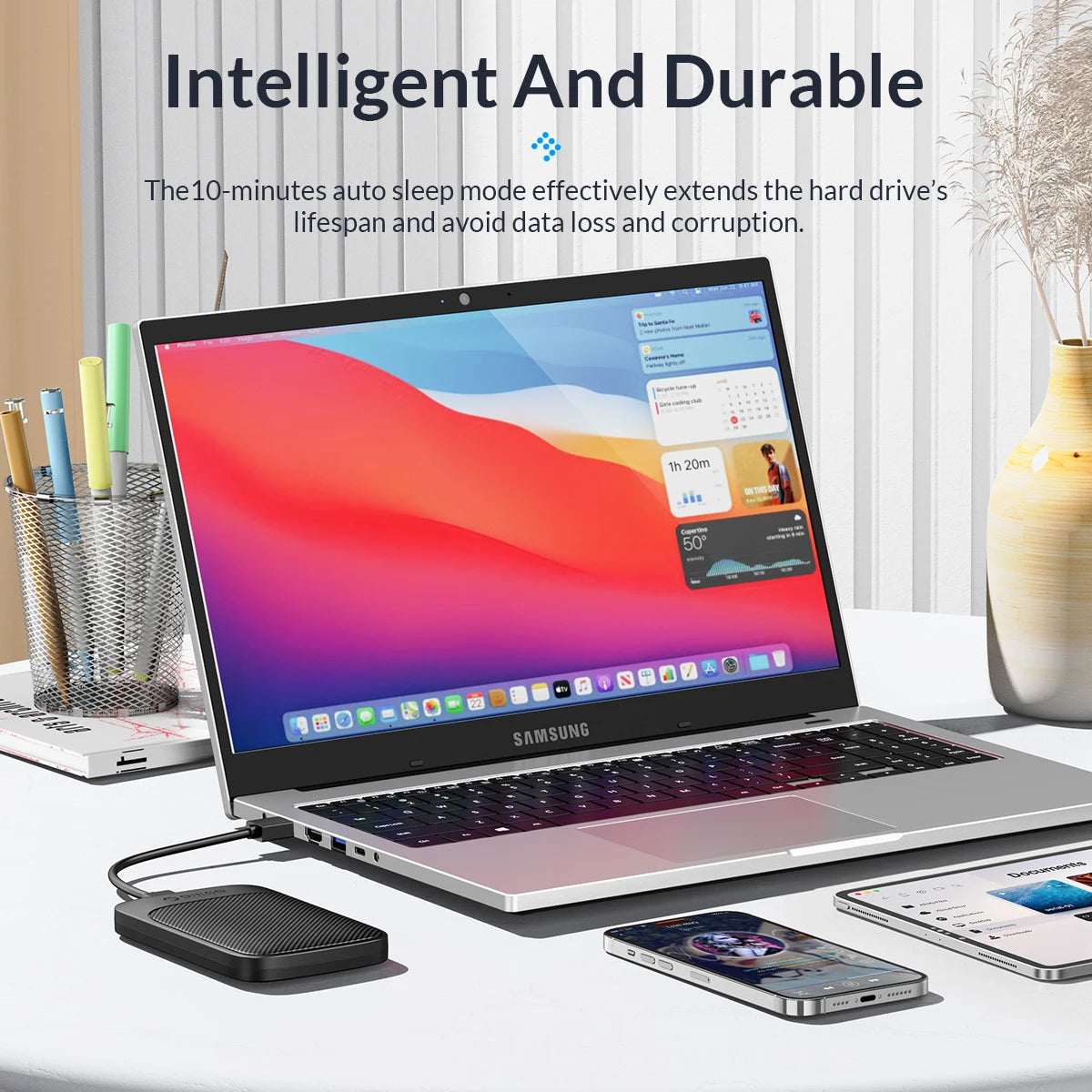 ORICO 2.5" USB 3.1 Type-C HDD/SSD Enclosure - 6Gbps Portable Hard Drive Case - 15