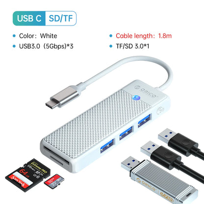4-in-1 USB-C Hub Adapter with 100W PD Charging & 5Gbps Data Transfer