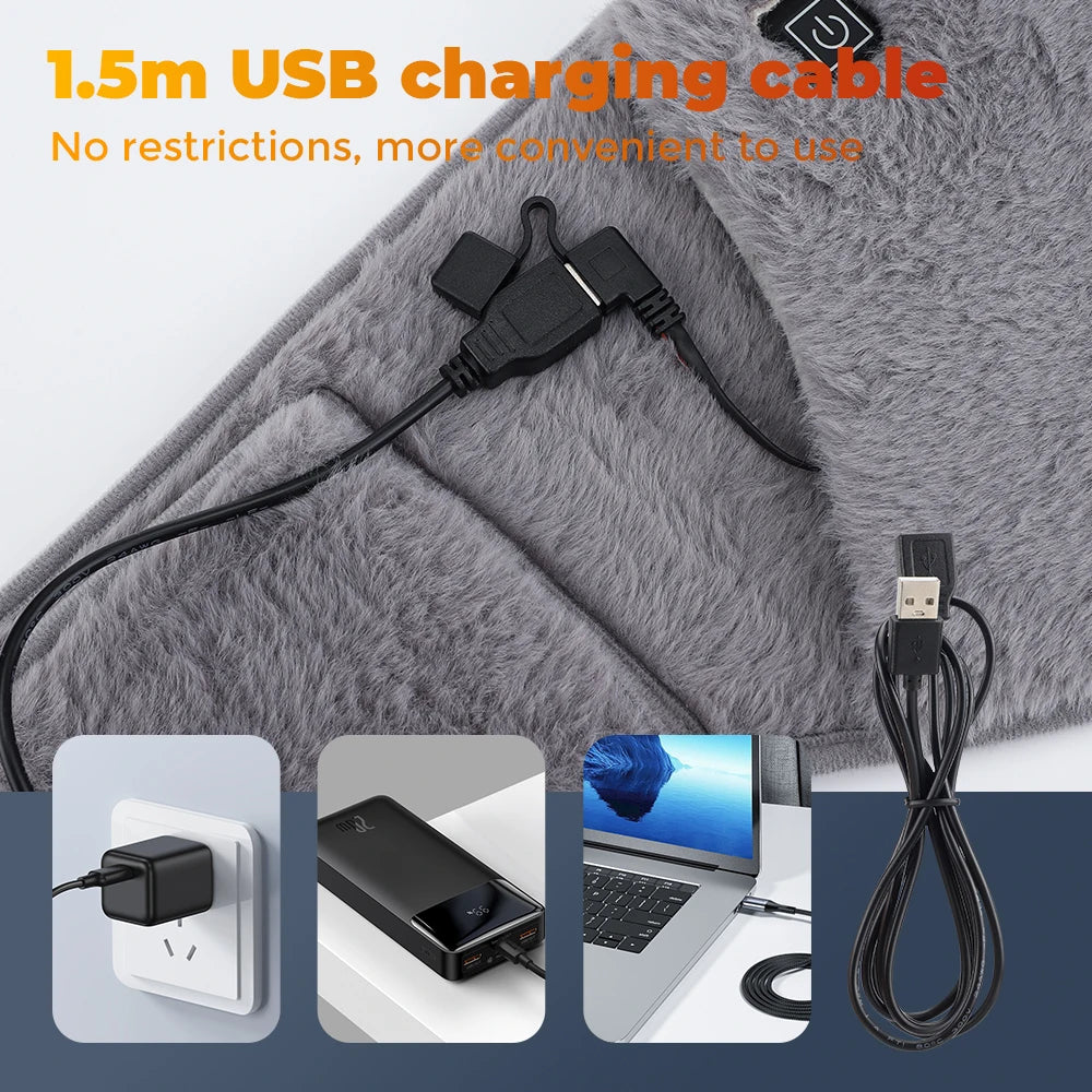 2-in-1 USB Heated Waist Belt & Hand Warmer – Graphene Thermal Therapy Wrap