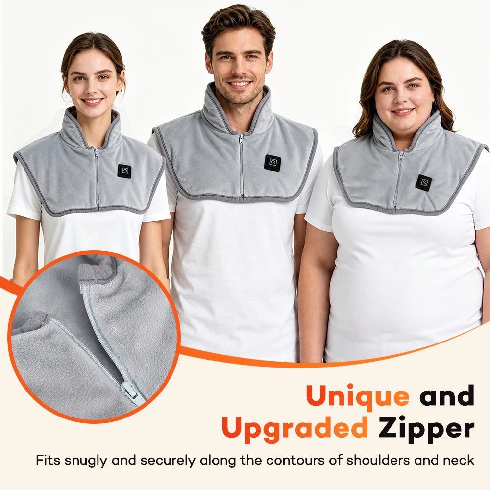 USB Electric Heated Neck and Shoulder Heating Pad with 3 Adjustable Heat Levels