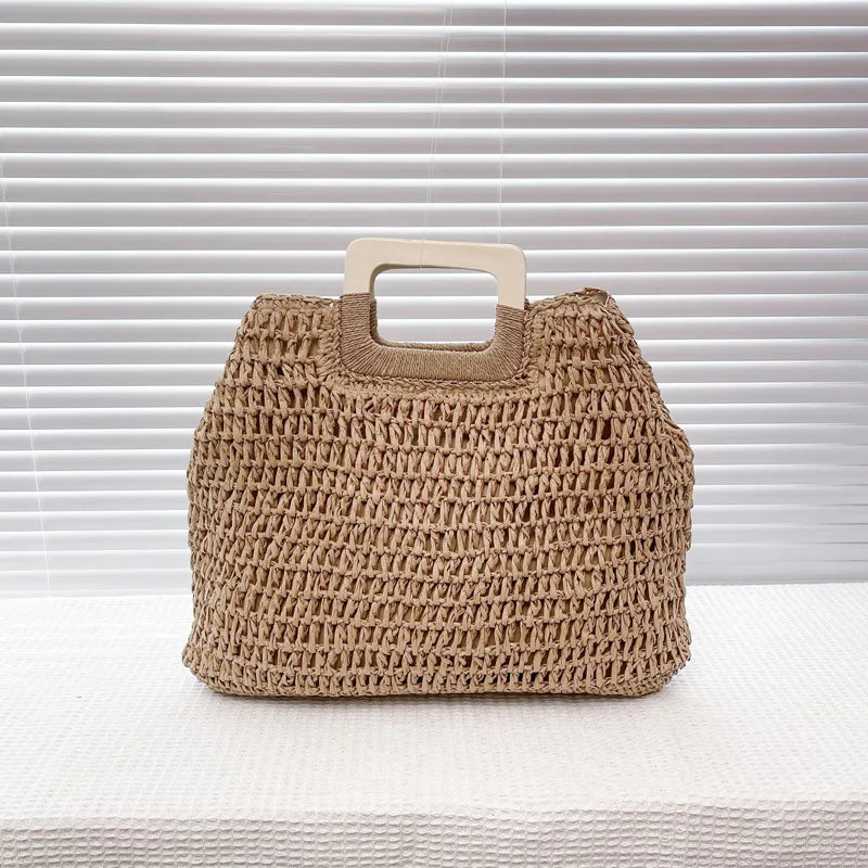 Luxury Woven Straw Beach Tote