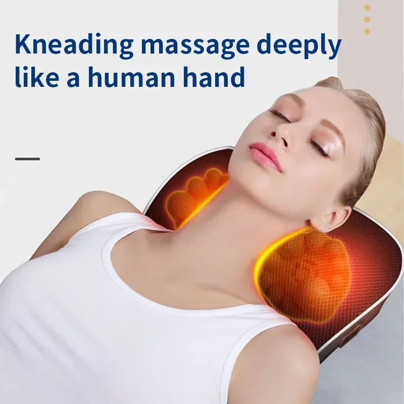 Electric Neck & Back Massage Pillow with Heat & Deep Tissue Kneading - 4