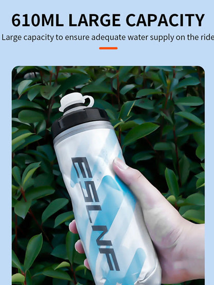 Insulated Cycling Water Bottle - 610ml Leak-Proof MTB & Road Bike Sport Cup