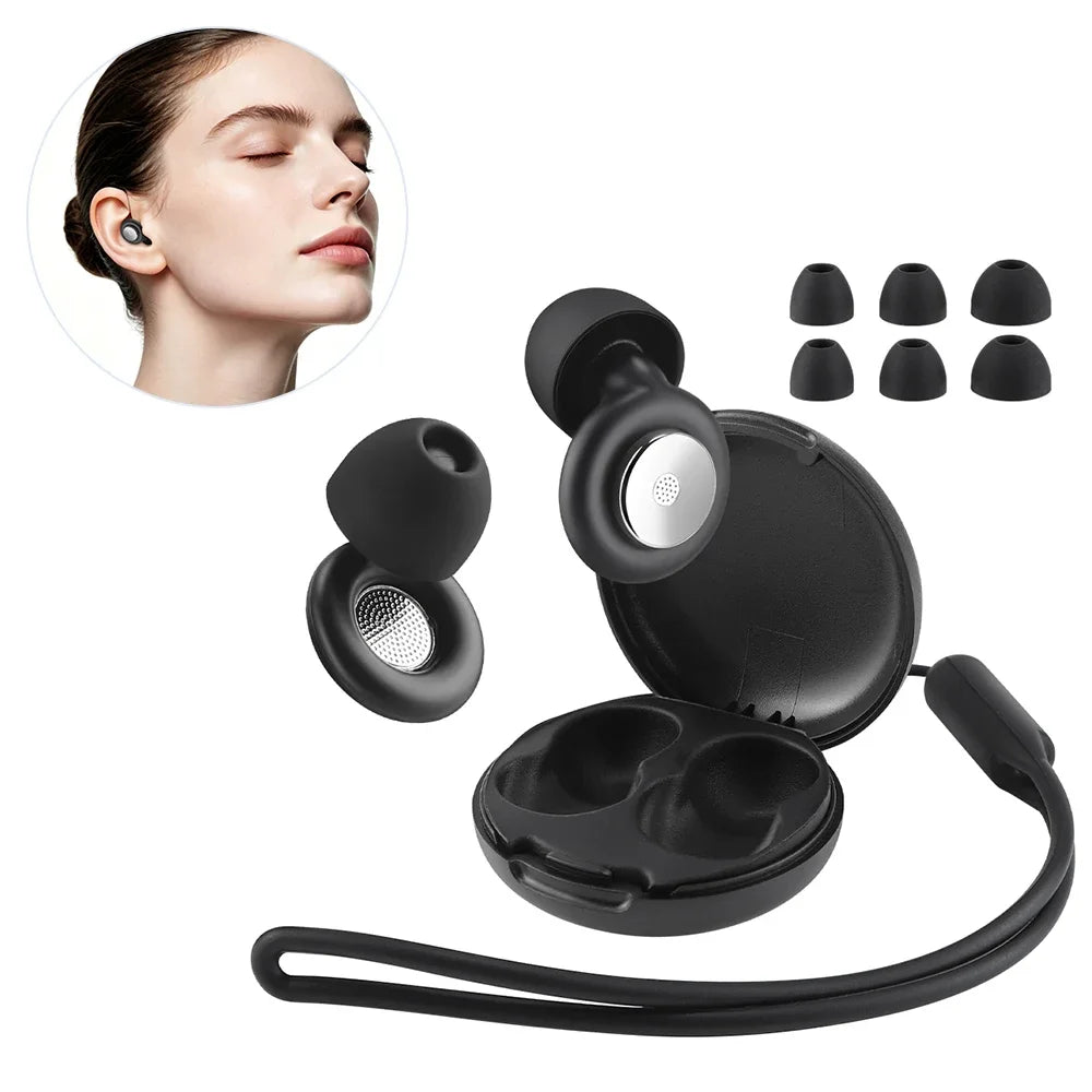 Reusable Noise-Canceling Sleep Earplugs with 4 Silicone Sizes & Travel Case - 1