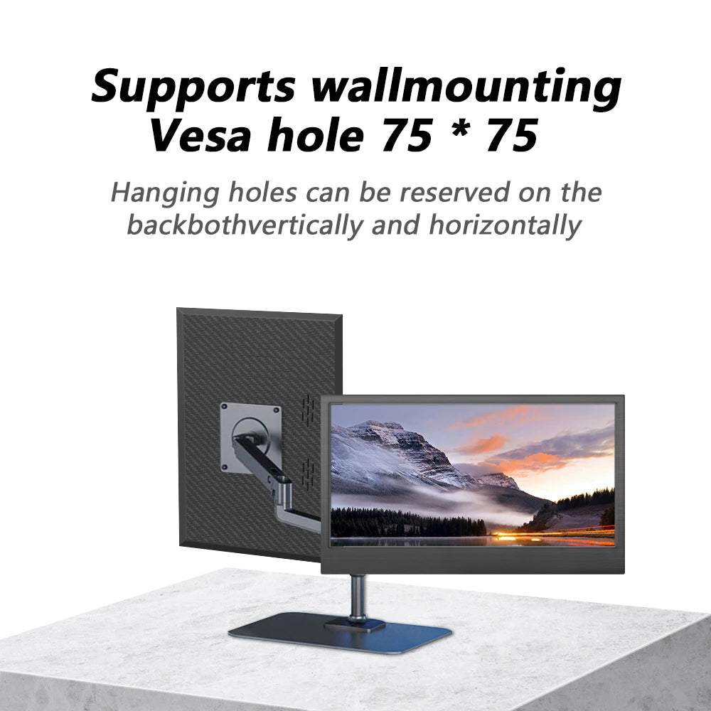 11.6" Portable Gaming Monitor – HD Laptop Display with Type-C & Speakers