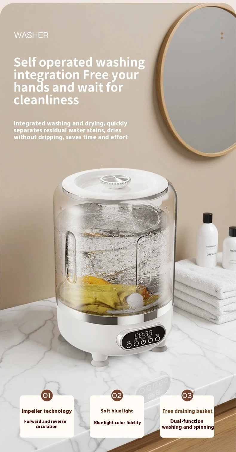 3L Portable Mini Washing Machine for Socks & Underwear | USB-C