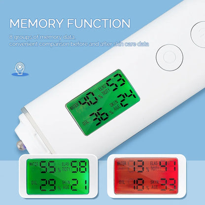 Smart Skin Moisture & Oil Analyzer - Face Hydration Tester
