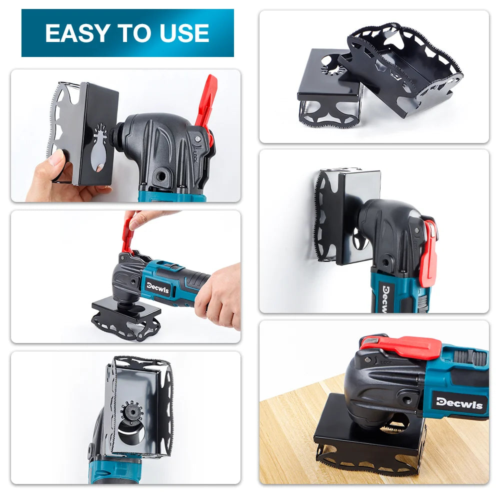 Square and Rectangle Slot Cutter - Oscillating Multi-Tool Drywall Hole Saw
