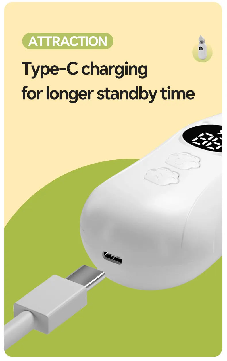 Electric Baby Nasal Aspirator - Rechargeable Nose Cleaner for Congestion Relief - 15
