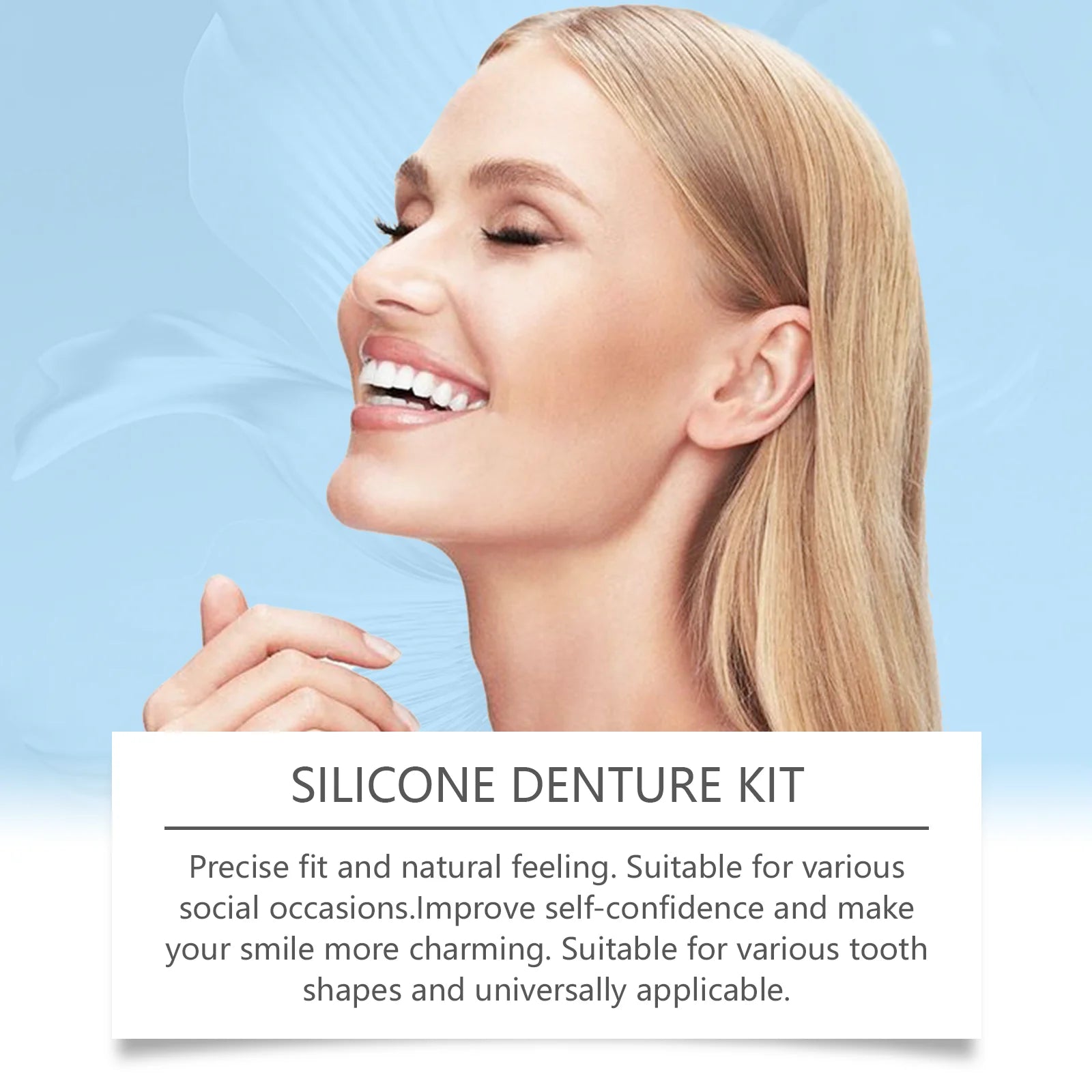 Comfortable Silicone Denture Set for Natural Looking Smile and Improved Chewing - 8