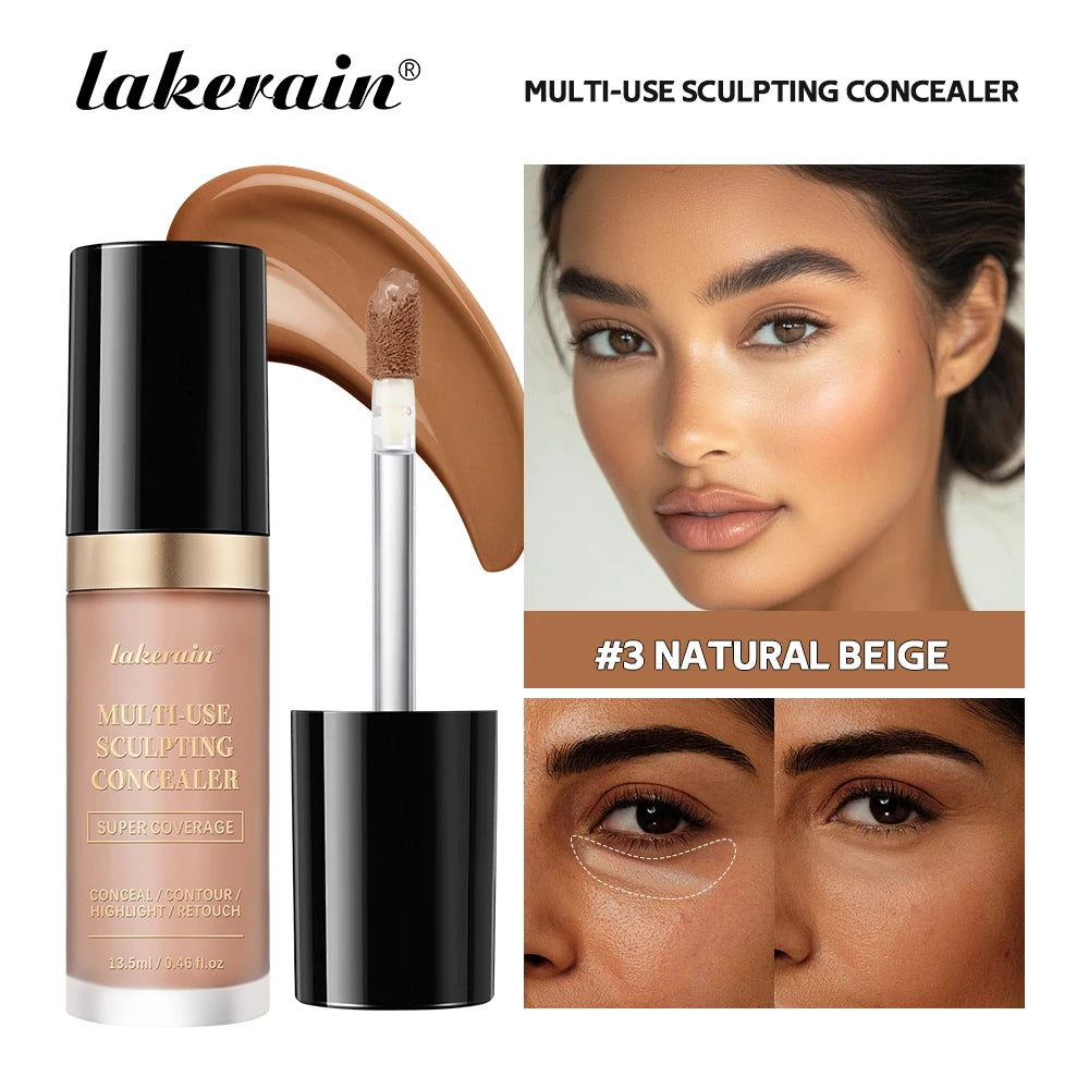 Full Coverage Waterproof Concealer - Matte Liquid Foundation - 24