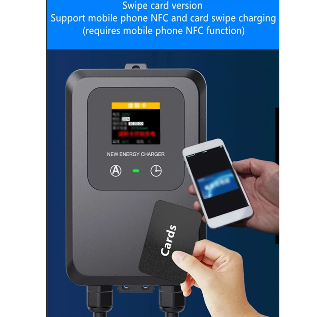 7KW 32A Type 2 EV Home Charging Station - Fast Electric Car Wallbox Charger - 15