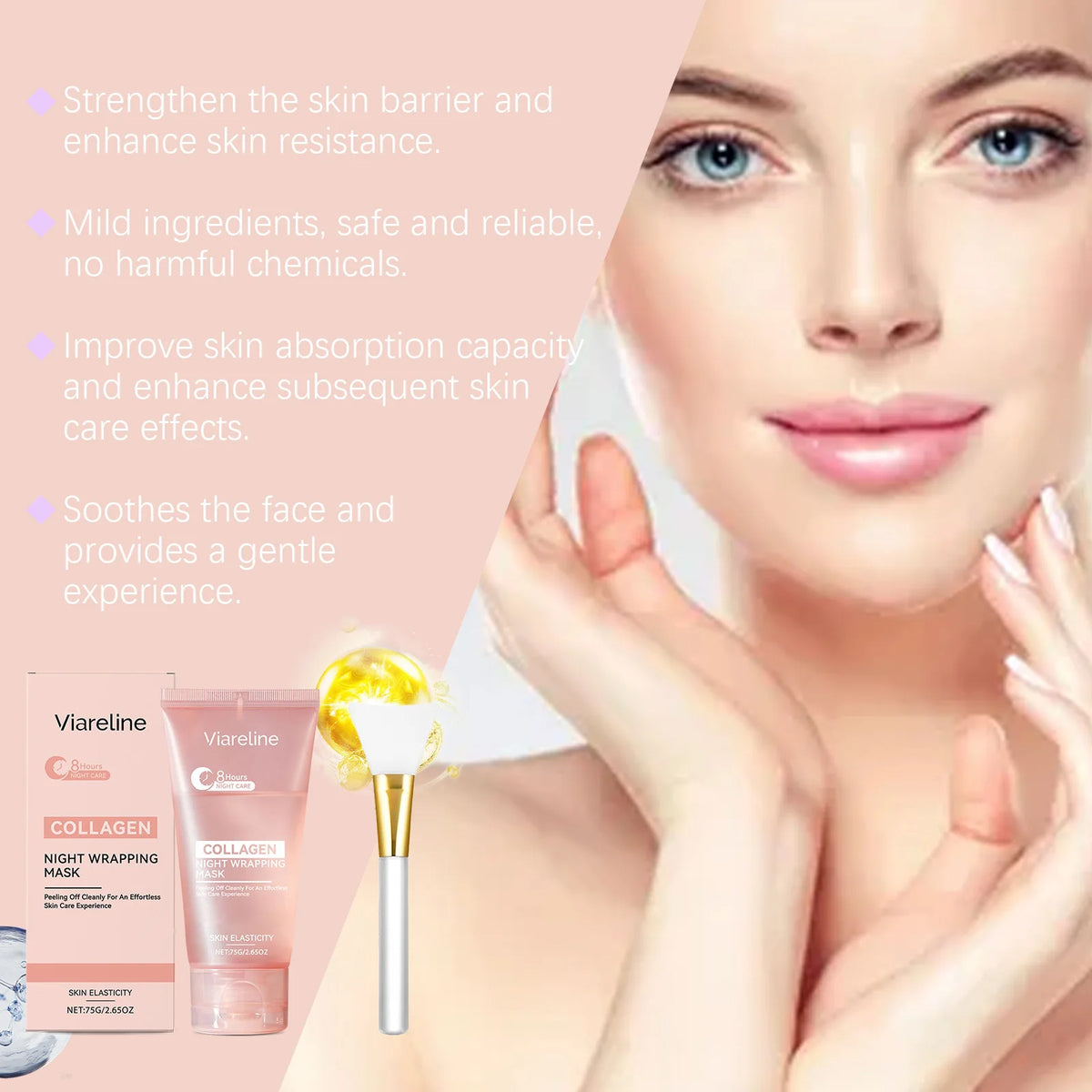 Collagen Night Wrapping Mask - Deep Firming & Moisturizing Peel-Off Face Treatment