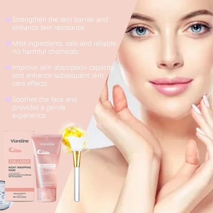 Collagen Night Wrapping Mask - Deep Firming & Moisturizing Peel-Off Face Treatment