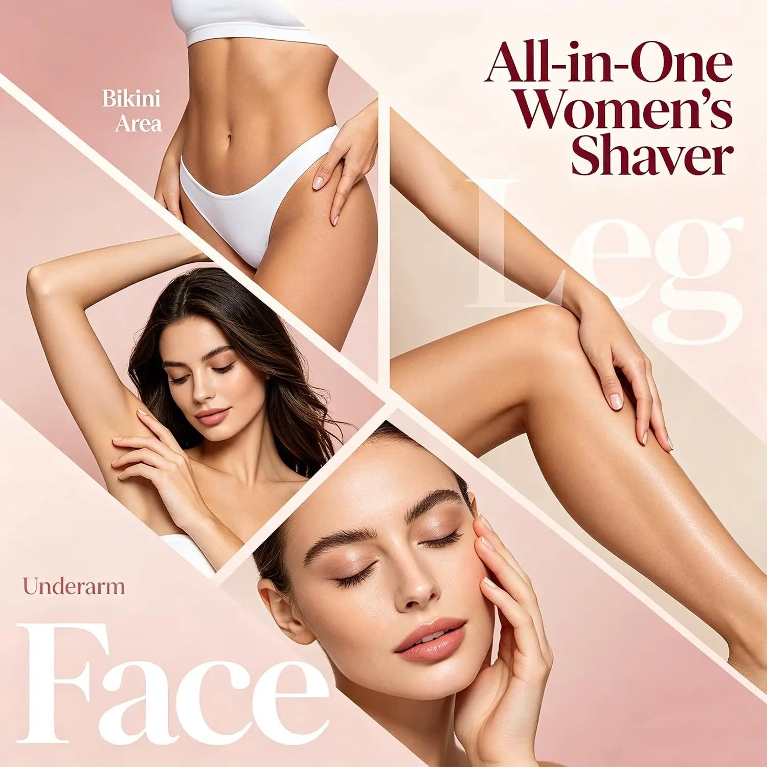 2-in-1 Waterproof Electric Bikini Trimmer & Body Shaver for Women - 2