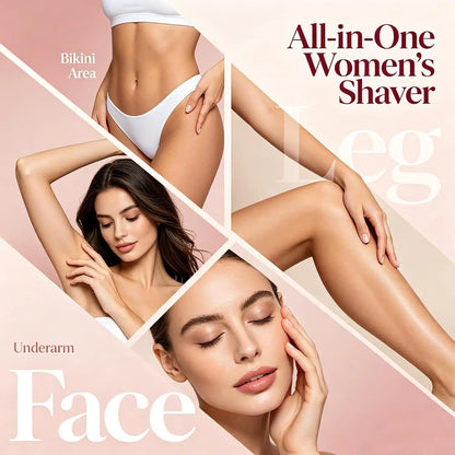 2-in-1 Waterproof Electric Bikini Trimmer & Body Shaver for Women