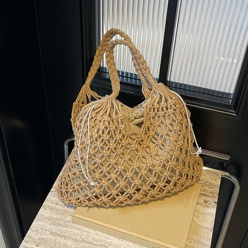 Luxury Boho Knitted Beach Tote