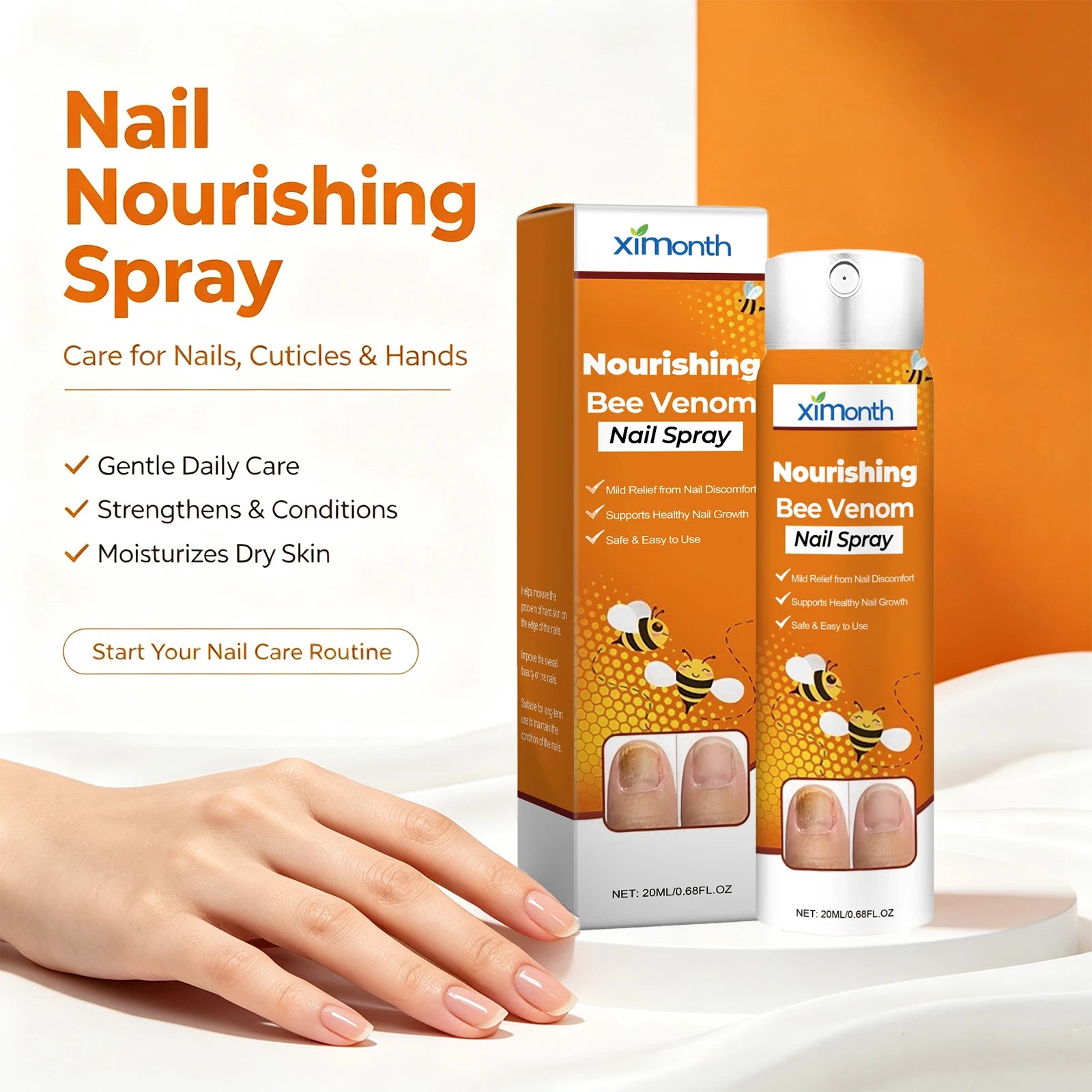 Bee Venom Nail Repair Spray - Nourishing Care for Weak & Brittle Nails - 4