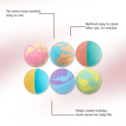 Natural Kids Bath Bomb Set - Aromatherapy & Skin Moisturizing Bath Balls