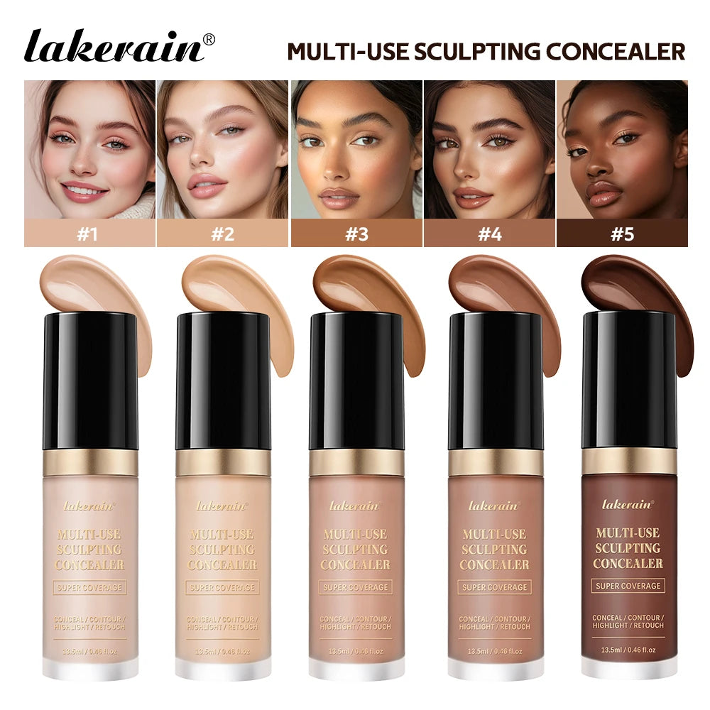 Full Coverage Waterproof Concealer - Matte Liquid Foundation