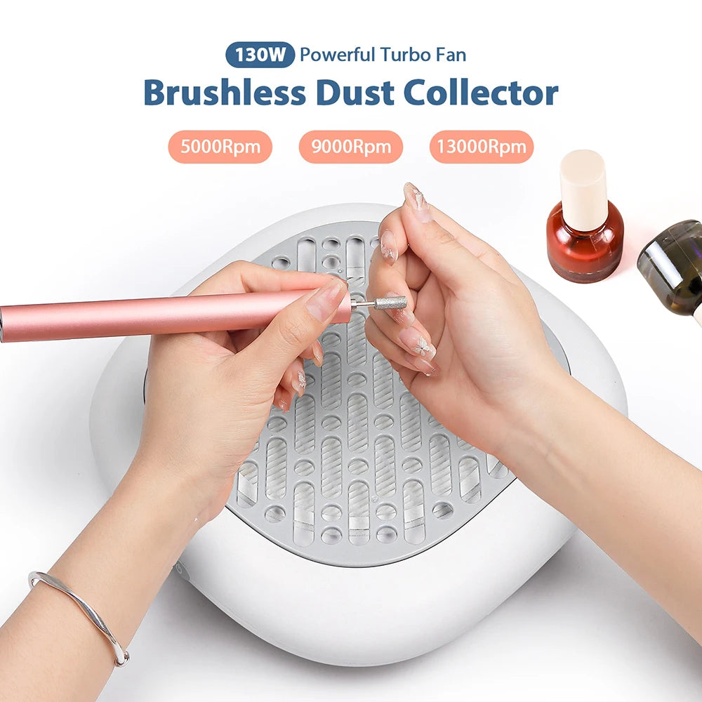 Nail Dust Collector Vacuum Extractor with Adjustable Tube