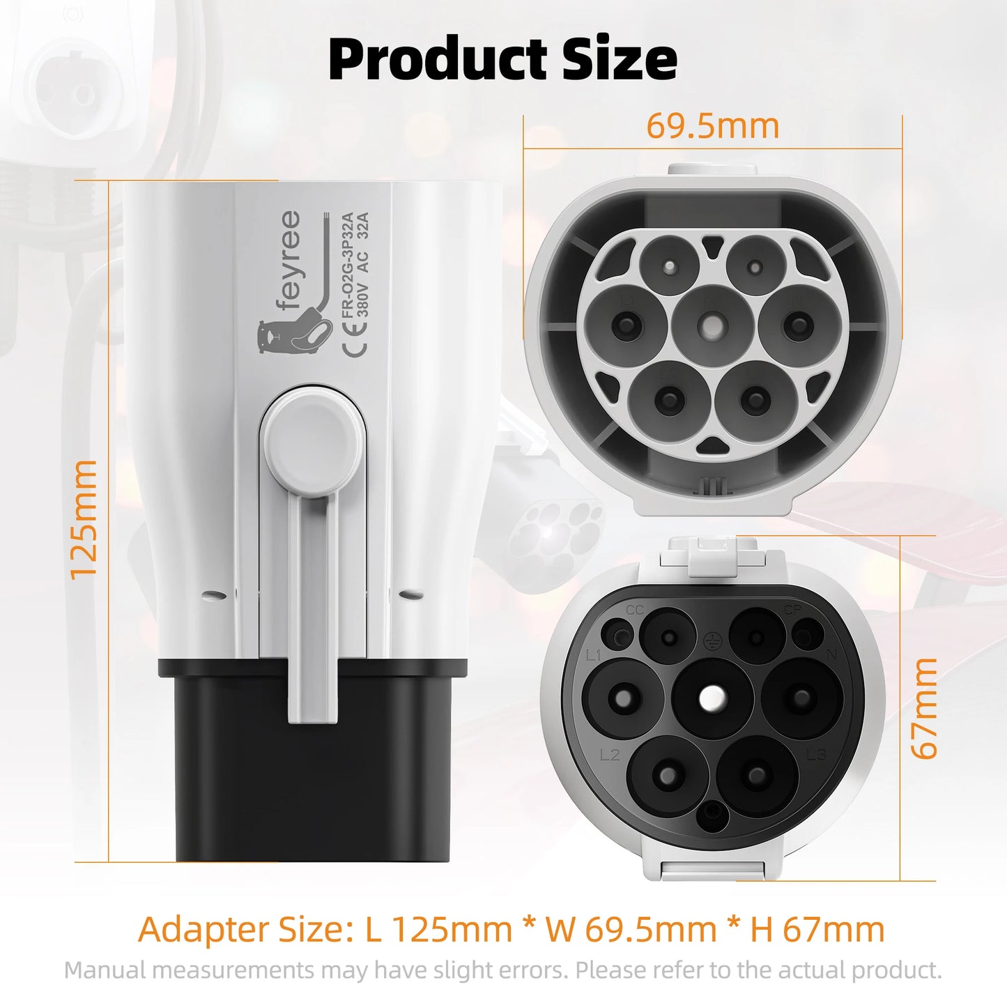 Type 2 to GB/T EV Charging Adapter 32A 22KW for Electric Vehicles