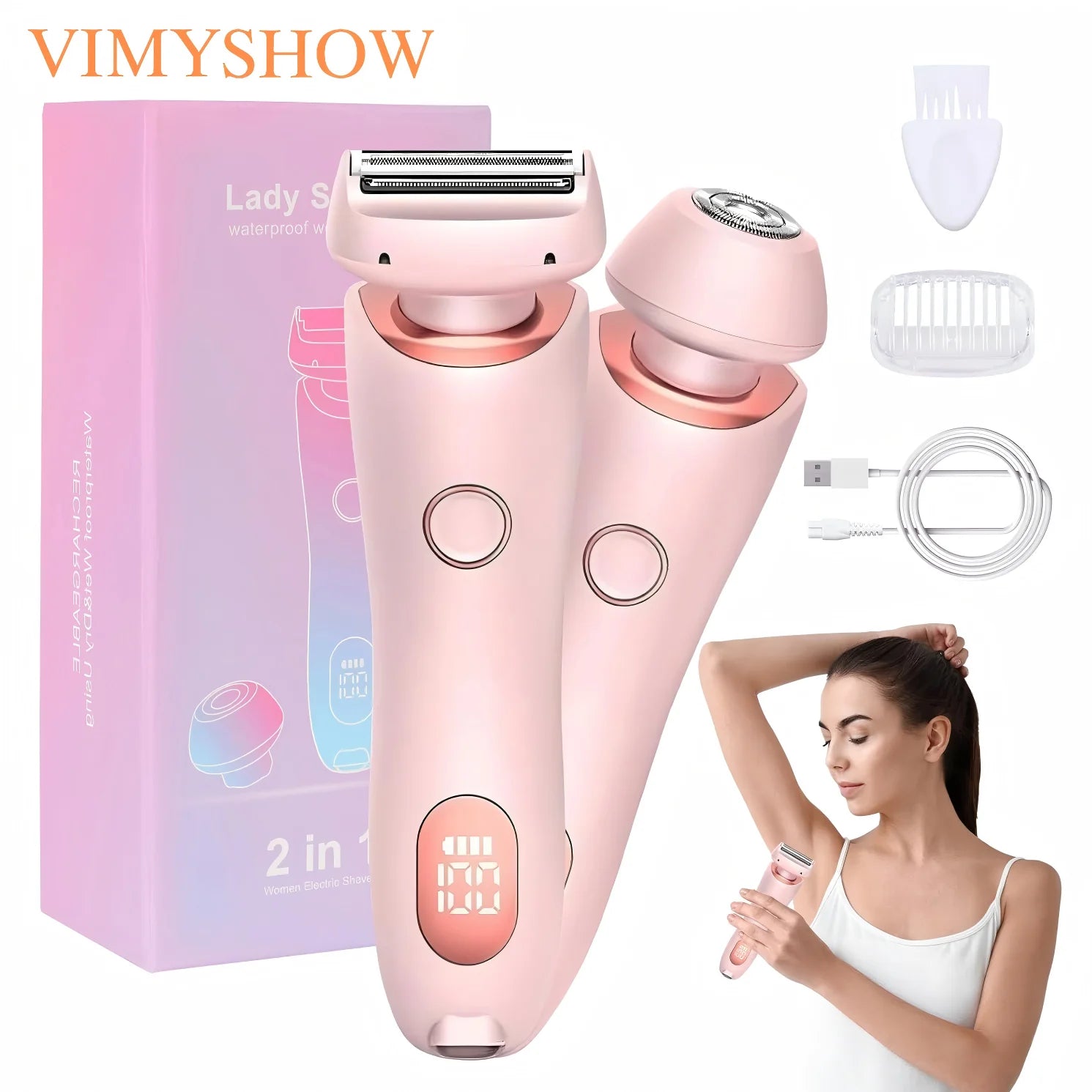2-in-1 Women’s Electric Shaver & Painless Body Hair Remover - 1
