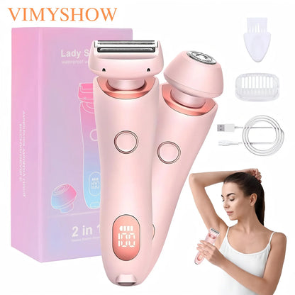 2-in-1 Women’s Electric Shaver & Painless Body Hair Remover