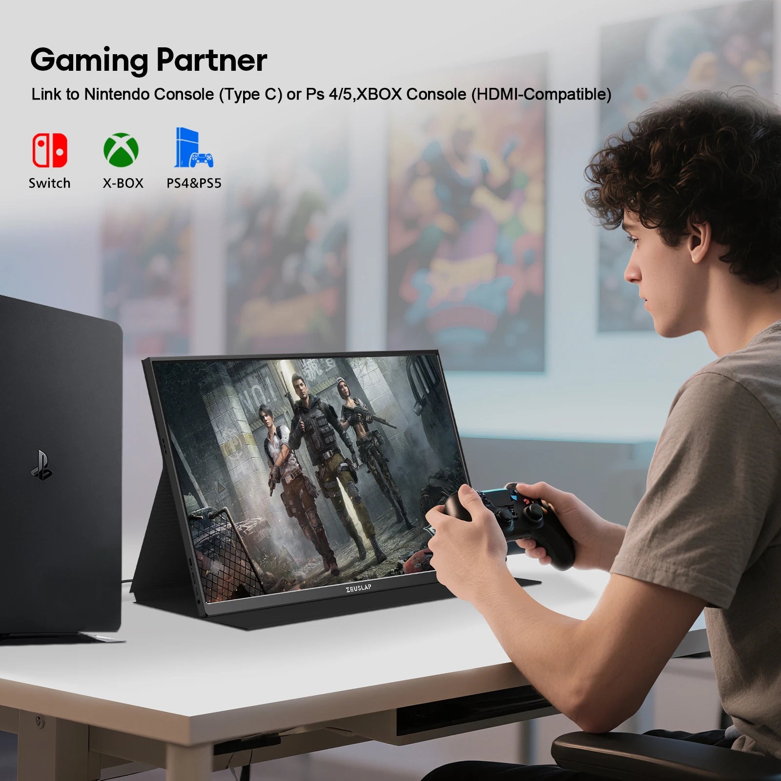 16" Portable Monitor 1200P FHD IPS Travel Display for Laptop & Gaming - 6