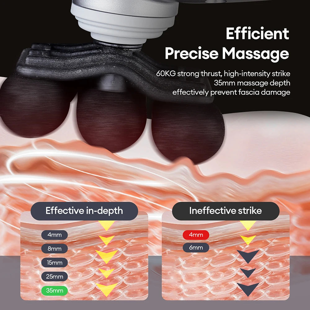 22-Head Fascia Massage Gun - Deep Tissue Body Massager