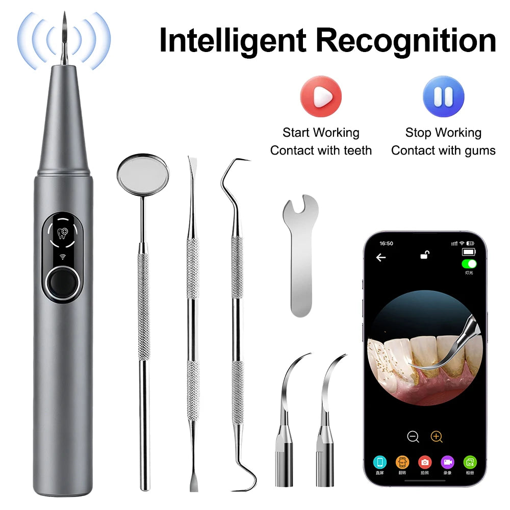 Visual Ultrasonic Tooth Cleaner with HD Camera & LED Light - 1