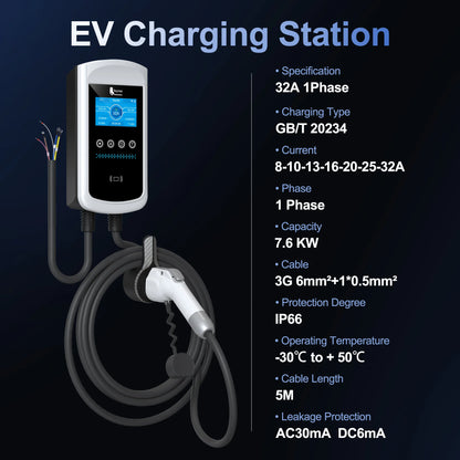 Feyree Smart EV Charging Station - WiFi App Control & Dynamic Load Balancing