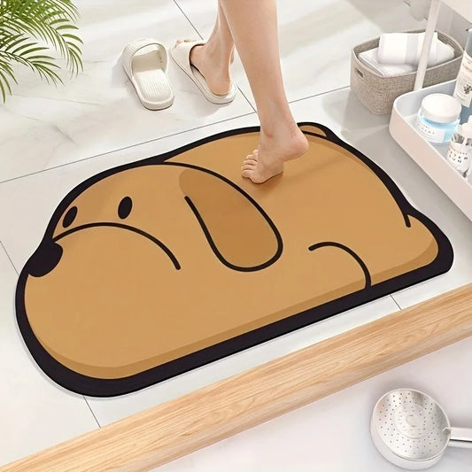 Cute Animal Diatomaceous Earth Bath Mat - Quick Dry & Non-Slip