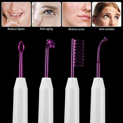 4-in-1 High Frequency Facial Therapy Wand for Acne