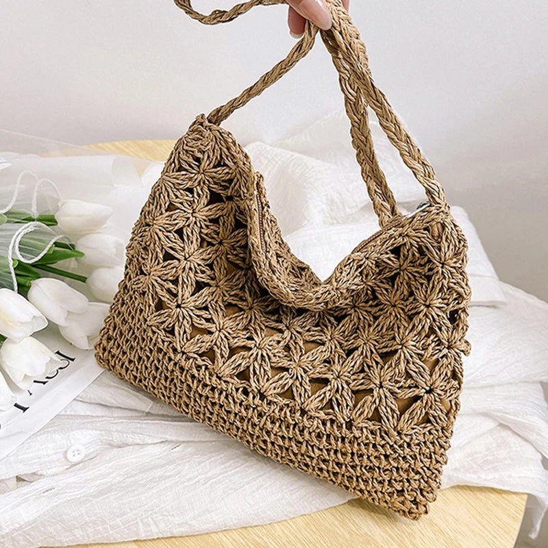 Luxury Woven Straw Crossbody