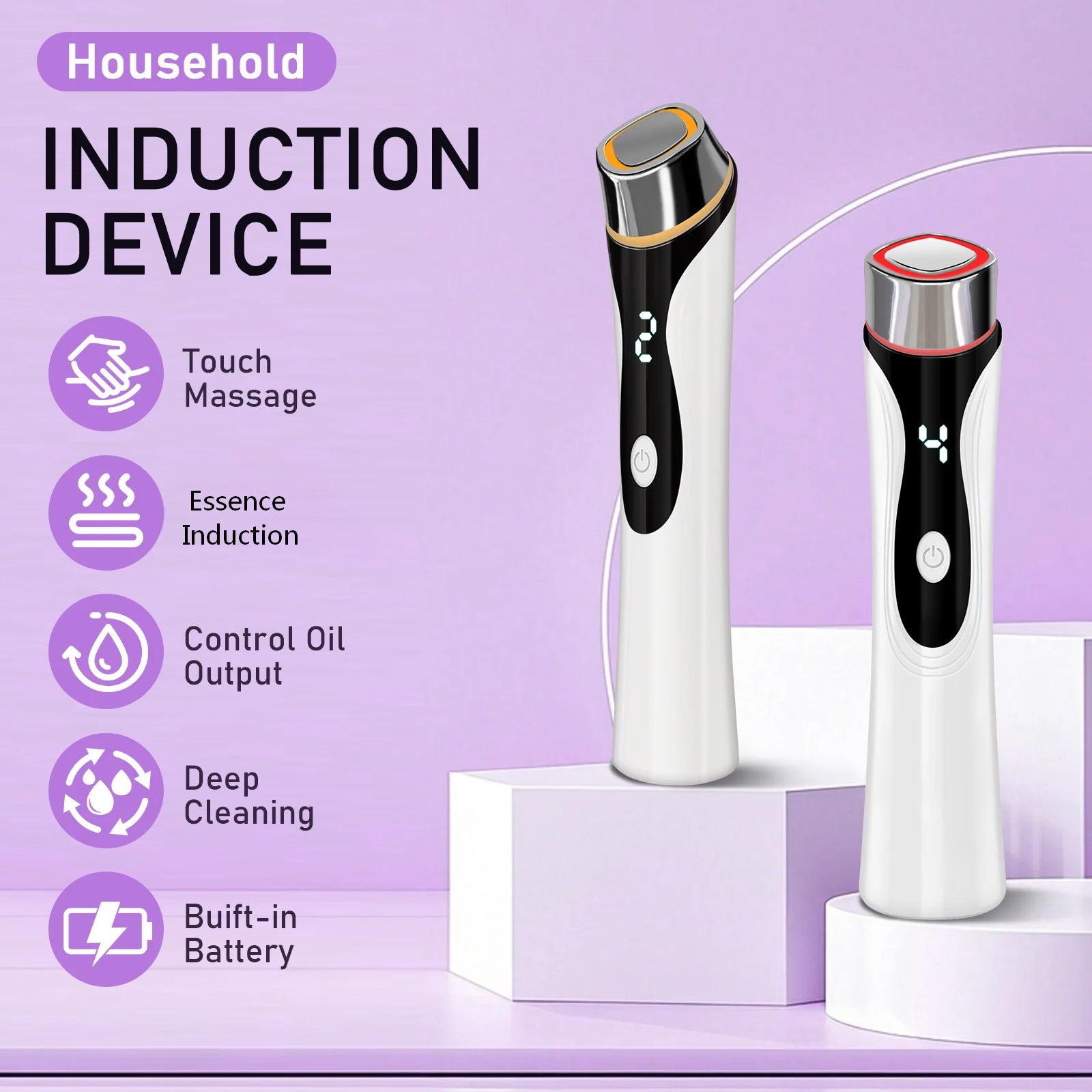 Microcurrent Facial Massager & Skin Tightening Lifting Beauty Device - 3