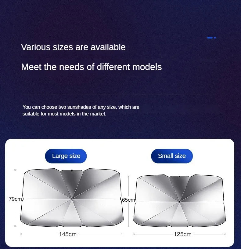 Foldable Car Windshield Sun Shade Umbrella UV Blocker