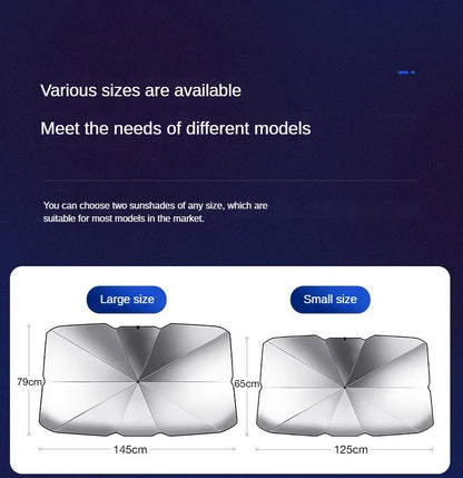 Foldable Car Windshield Sun Shade Umbrella UV Blocker