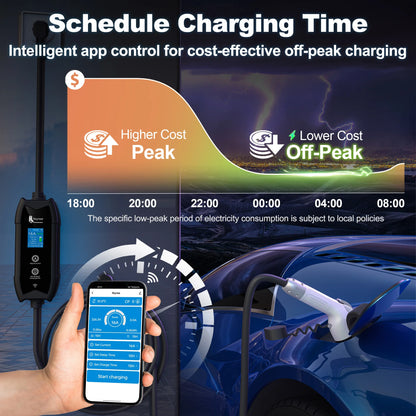 Smart Portable GB/T EV Charger 3.5kW with WiFi App Control & 3.5m Cable